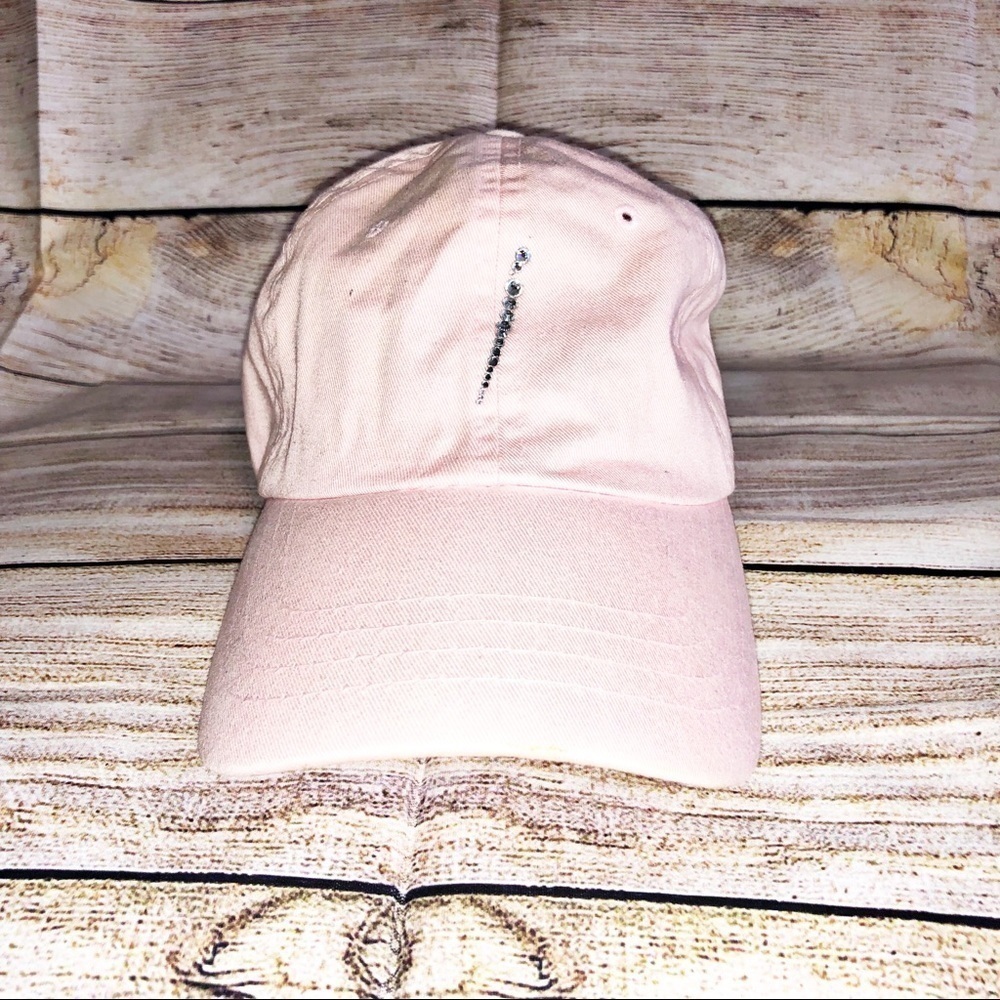 Lady Caps by Magic Headwear Adjustable Hat Pink with Rhinestones